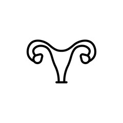 Obraz premium Gynecology icon Vector flat thin line illustration