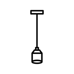 Hanging light icon Vector flat thin line illustration