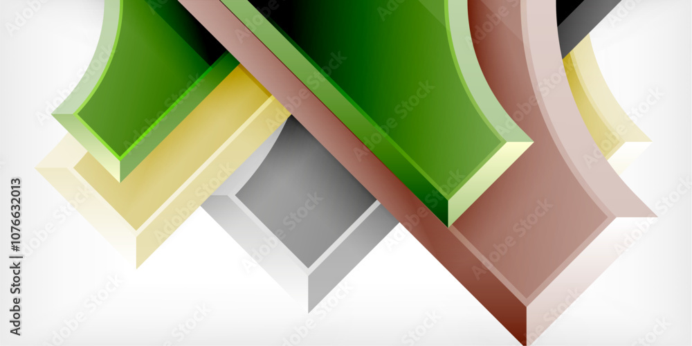 Poster Geometric design abstract background - circles and triangles