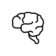 Human brain icon Vector flat thin line illustration