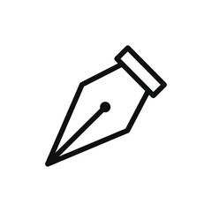Ink pen icon Vector flat thin line illustration