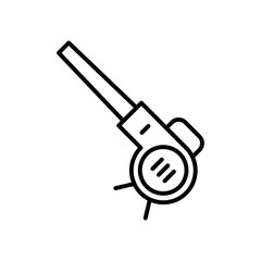 Leaf blower icon Vector flat thin line illustration