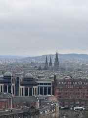 Edinburgh cityscape with historic church spire