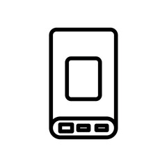 Power bank icon Vector flat thin line illustration