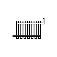 Radiator icon Vector flat thin line illustration