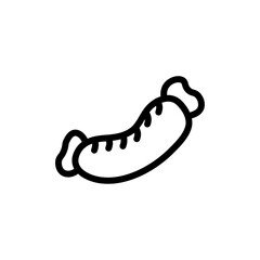 Fototapeta premium Sausage icon Vector flat thin line illustration