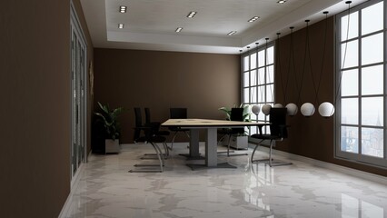 modern office meeting room for company logo mockup