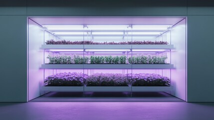 Indoor Hydroponic Garden with LED Lighting