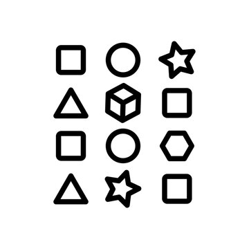 Variety icon Vector flat thin line illustration