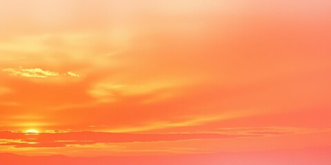 Fototapeta premium Abstract watercolor background with a beautiful sunset sky in shades of orange and purple, colorful