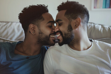 Fototapeta premium Generative AI Image of Cozy Couple in Love Spending Quality Time Together at Home