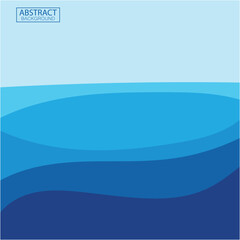 Blue wave vector abstract background flat design stock illustration