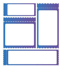 Blue Purple Gradient Voucher with White Rectangle Rounded