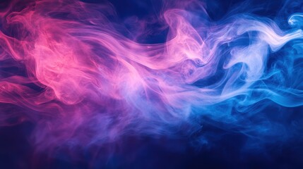 Obraz premium Abstract Smoke in Blue and Pink Hues