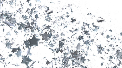 Obraz premium Descendant Christmas Constellations: Mind-Blowing 3D Illustration of Falling Festive Star Patterns