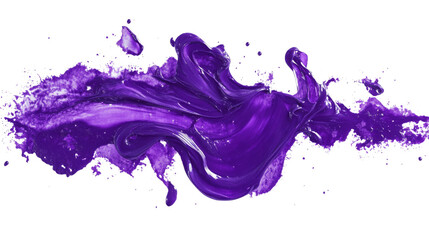 Purple color stroke of paint transparent background