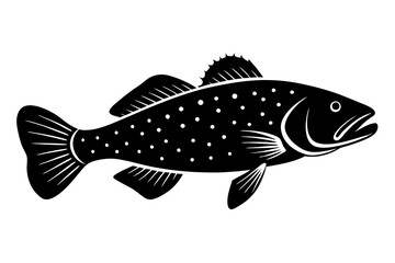 trout fish silhouette.