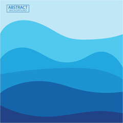 Blue wave vector abstract background flat design stock illustration