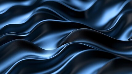 Obraz premium A blue wave with a shiny surface