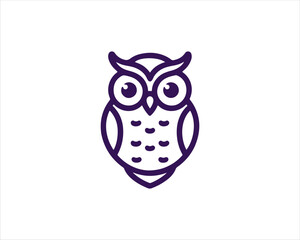 Owl logo design icon vector illustration
