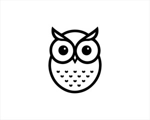 Owl logo design icon vector illustration