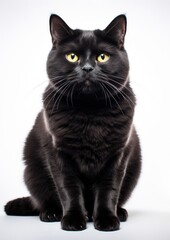 Fototapeta premium Black cat animal mammal pet.