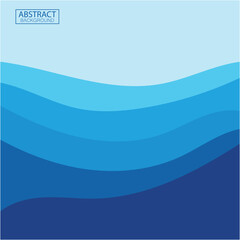 Blue wave vector abstract background flat design stock illustration