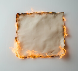 Pergamena che brucia. Spazio per testo o messaggio.