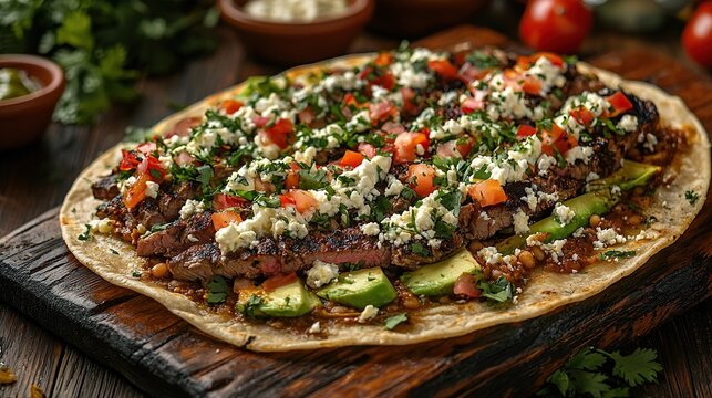 Tlayuda oaxaca style Mexican food