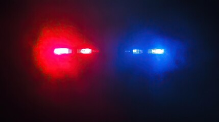 Naklejka premium Emergency Vehicle Lights in Dramatic Glow