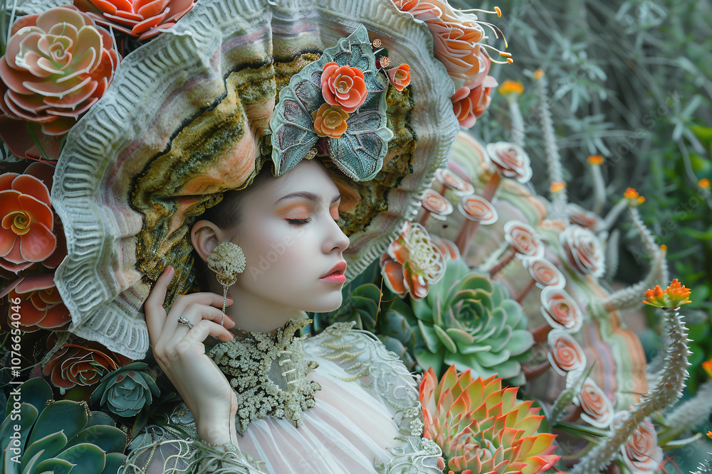 Poster fairytale character in the magical forest created with generative ai technology