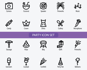 Party icon set element