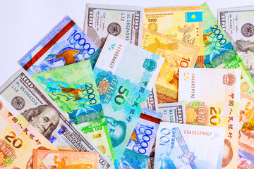 World currencies that they trade in are Chinese yuan, United States dollar, Kazakhstan tenge, well various denominations of national currency banknotes.
