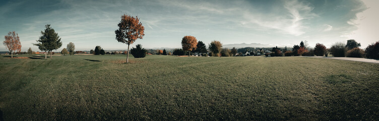 Panorama of the golf course, Bad Hall, Parrkirchen, beautiful view, excellent golf course, outdoor...