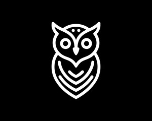 Owl logo design icon vector illustration