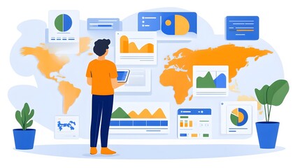 Interactive 2025 finance trends, digital investment dashboard, global data,