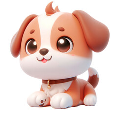 Naklejka premium Cute Character Dog Isolated Mascot Pet