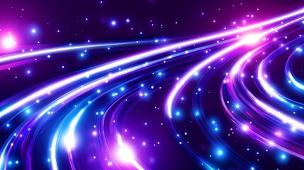 Fototapeta premium Complex cyberpunk network design with glowing nodes and interconnected lines, giving a sense of data transmission and digital connectivity