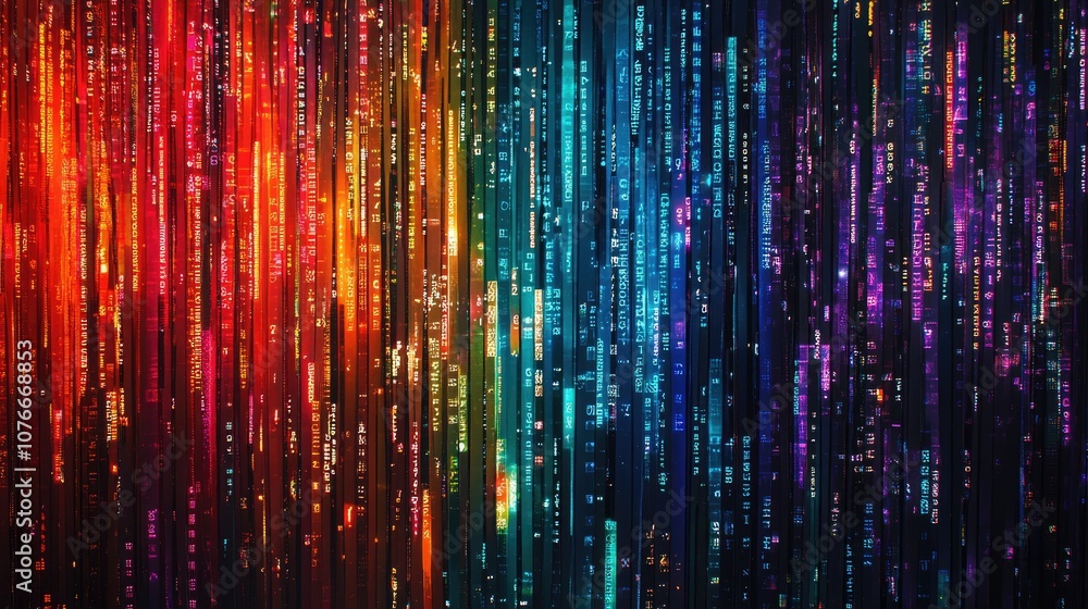 Poster abstract colorful digital background with lines and patterns