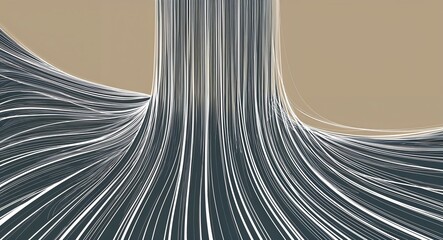 Cascading lines creating a dynamic flow