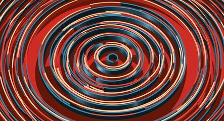 Obraz premium Circular maze with interwoven twisting lines