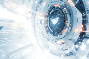 Obraz premium high-tech futuristic science background