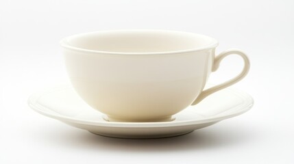 White Teacup and Saucer