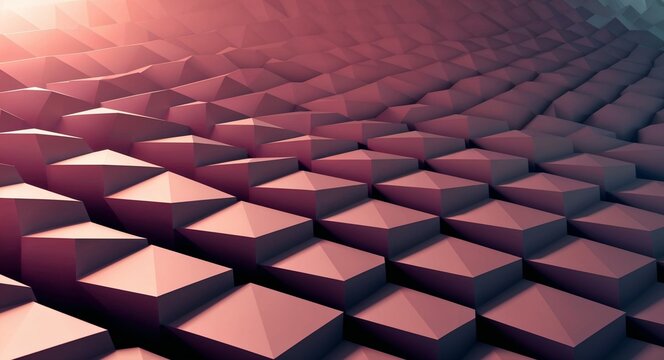 Geometric hexagons slowly shifting in a pulsating wave pattern