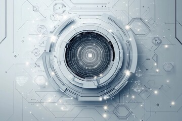 Obraz premium high-tech futuristic science background