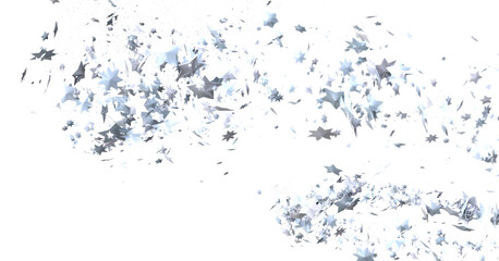 Descendant Christmas Constellations: Mind-Blowing 3D Illustration of Falling Festive Star Patterns