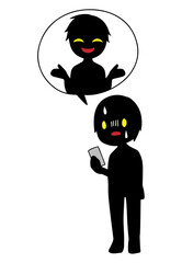 闇バイトで焦る実行役のイメージの人物