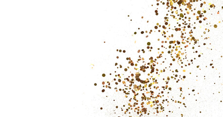 Euphoric Eruption: Magnificent 3D Illustration Showcasing Bursting gold Confetti