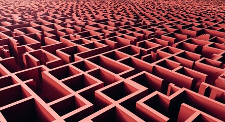 Fototapeta premium Layered triangles forming an endless repeating 3D maze
