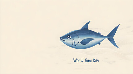 Naklejka premium May 2 World Tuna Day, Tuna Fish for Conservation and Awareness , AI GENERAT .